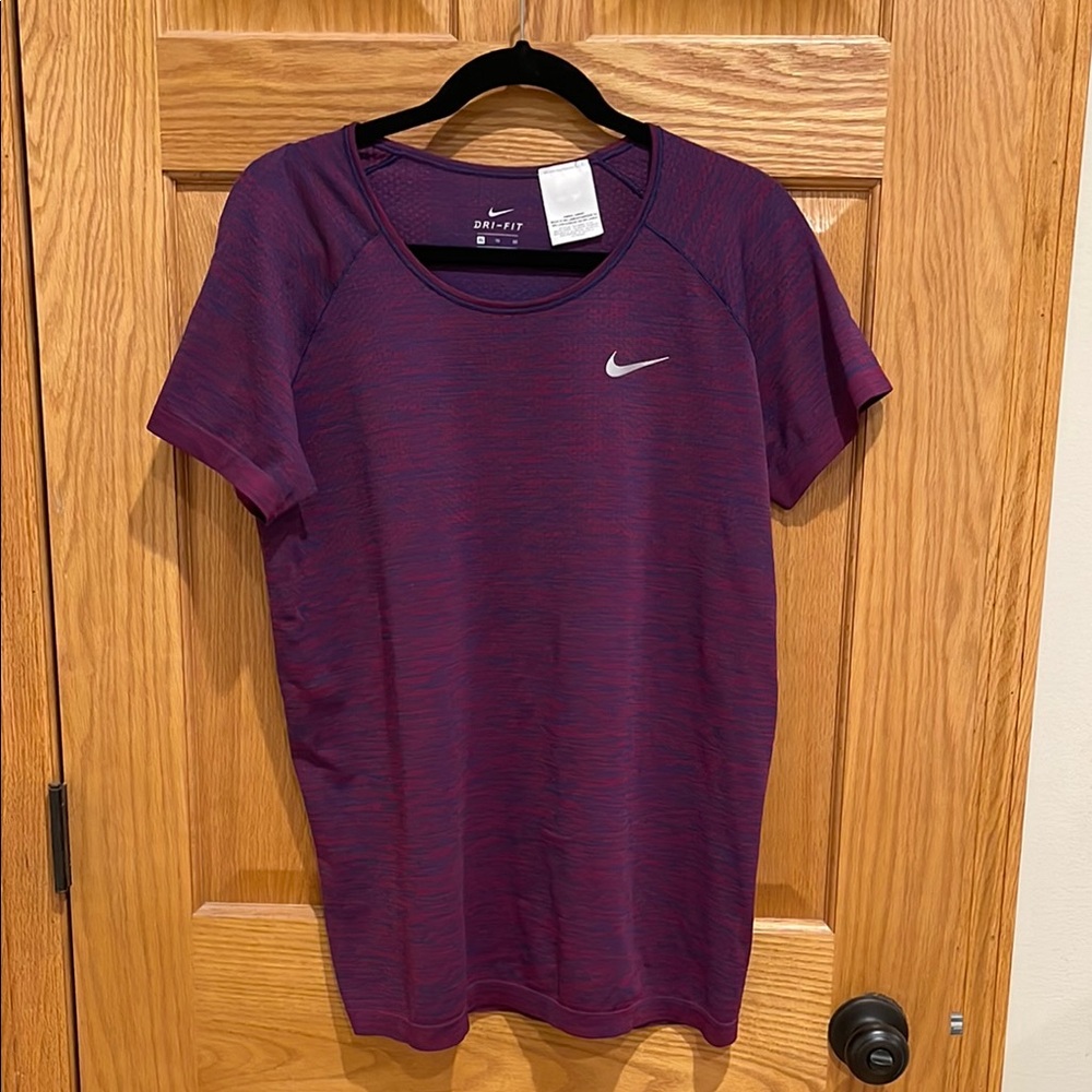 Nike Women's XL deep red/navy dri fit tshirt
Gently used